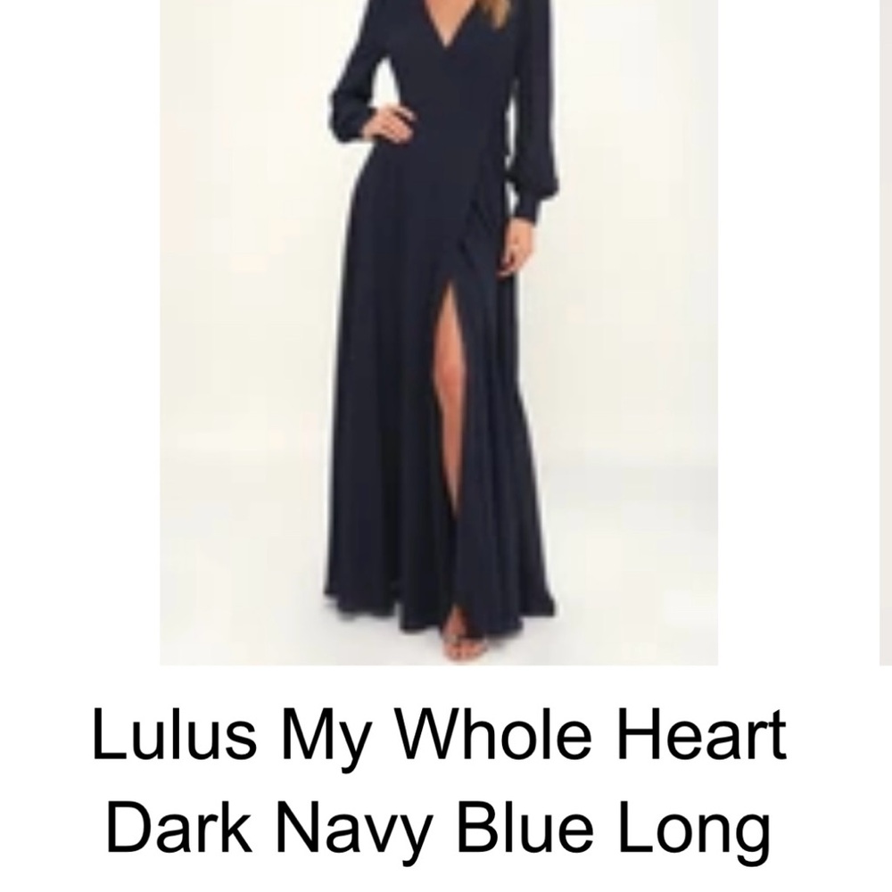Lulu's Dark Navy Blue Long Dress